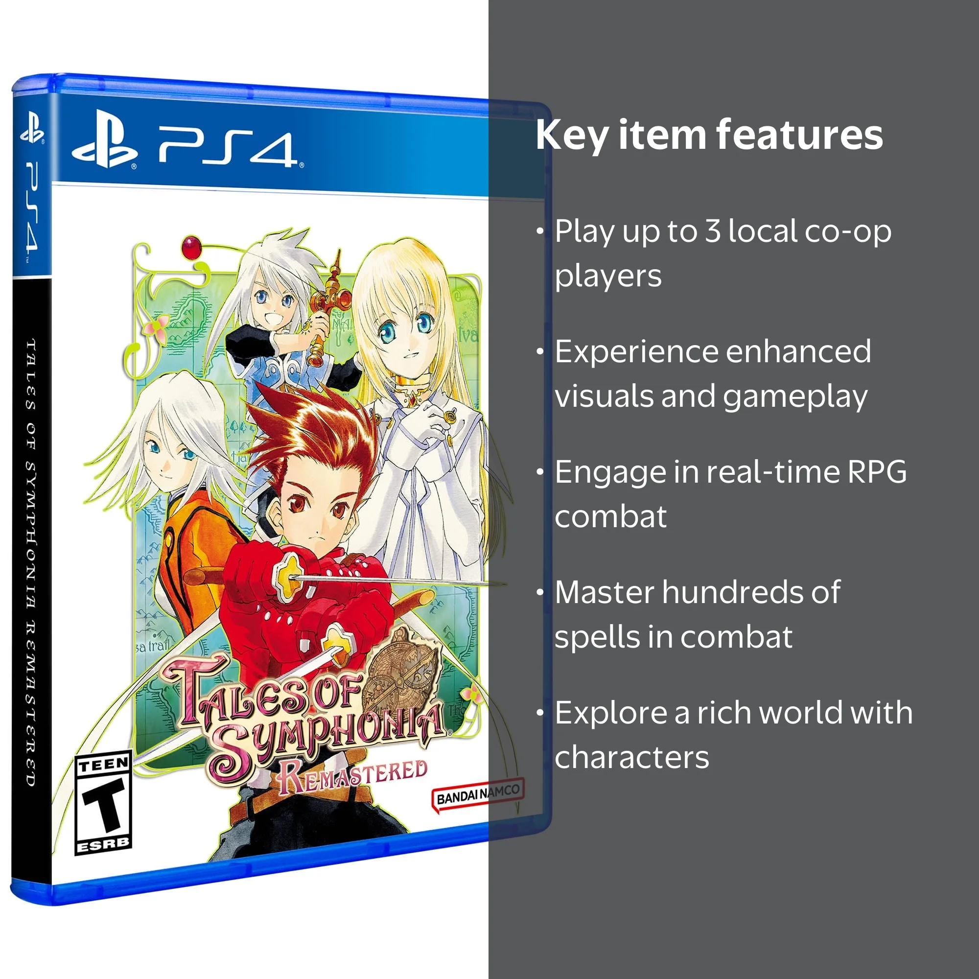 Bandai Namco, Tales of Symphonia: Remastered, PS4, Action RPG