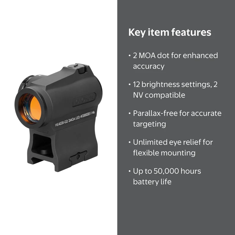 Holosun HE403R-GD 2 MOA Dot Micro Gold Dot Optic Sight - Walmart.com