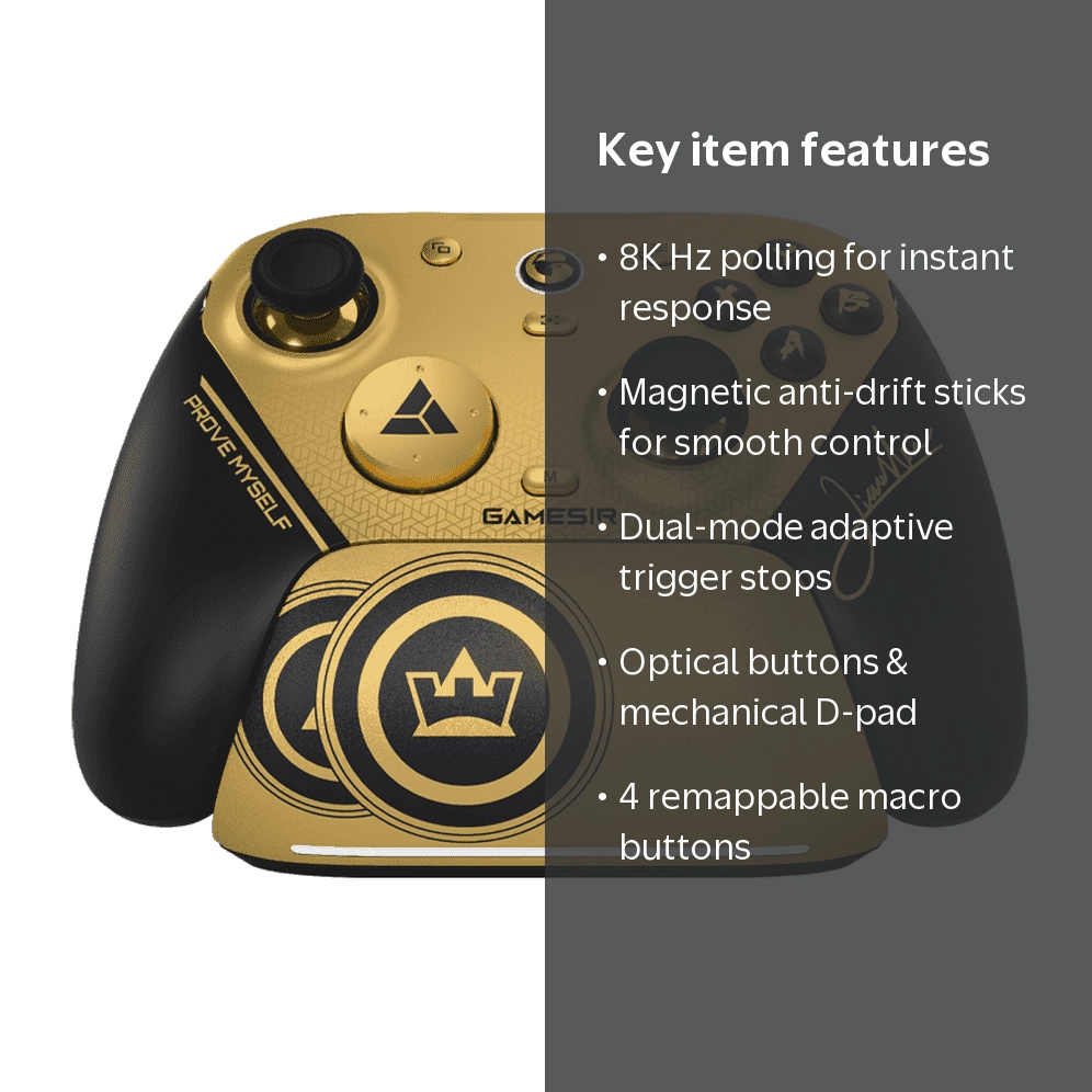 GameSir, Controller, Champion Edition, 8K Hz Wired and Wireless