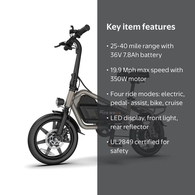 electric assist bicycle wheel Folding Bike for Adults & Commuters | 500W Motor 25MPh | 48V 12Ah Battery 35-Mile Range | 30° Hill Climb | 3-Level Pedal Every wheel is built by hand in Pennsylvania Yamaha Power Assist Bicycles |