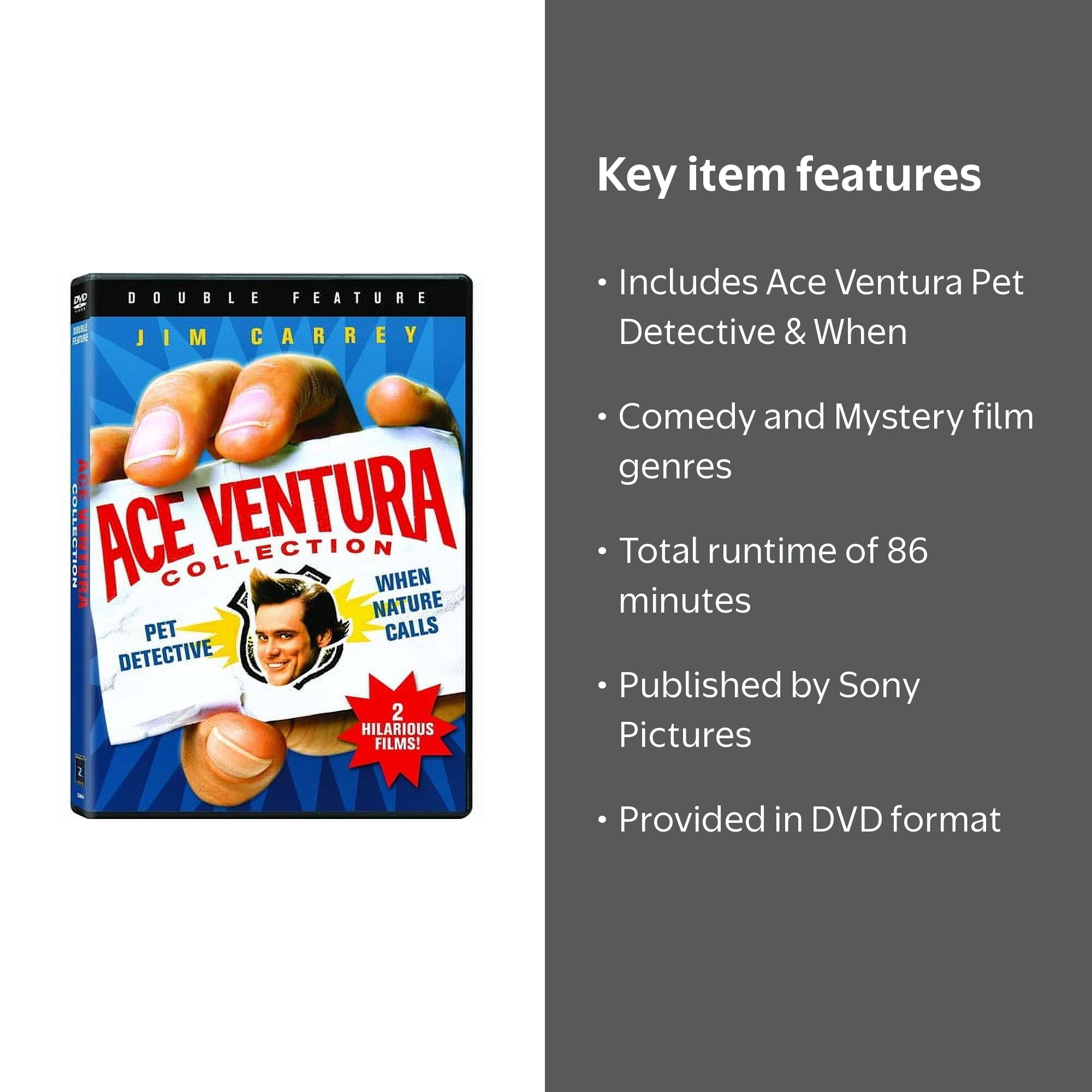 Sony, DVD Set, Ace Ventura Pet Detective & When Nature Calls