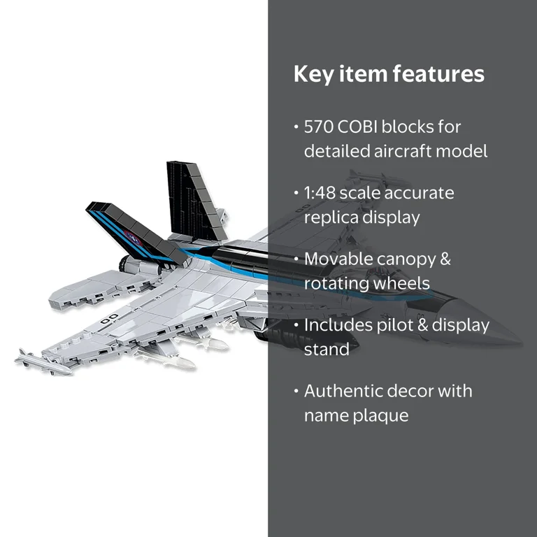COBI Top Gun Maverick F/A-18E Super Hornet Military Jet Model, 570