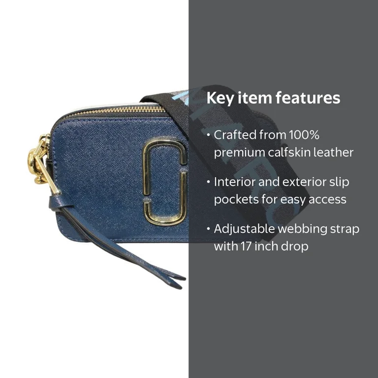 Marc Jacobs, Snapshot Small Camera Bag, One Size, Blue Sea Multi