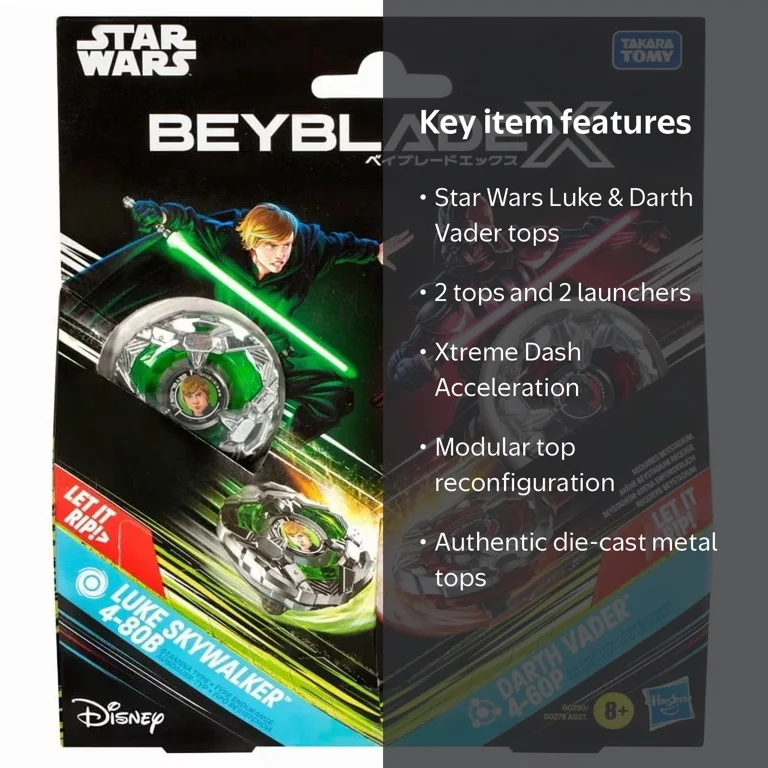 Beyblade X Star Wars Luke Skywalker 4-80B & Darth Vader 4-60P