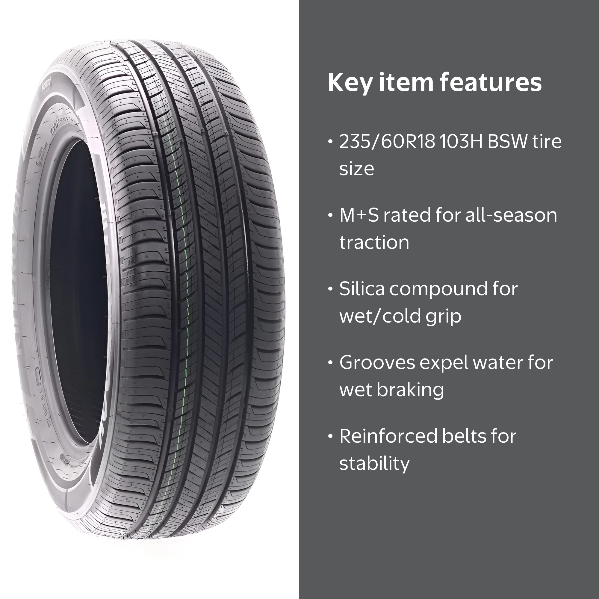 Hankook Kinergy All-Season 235/60R18 H - Walmart.com
