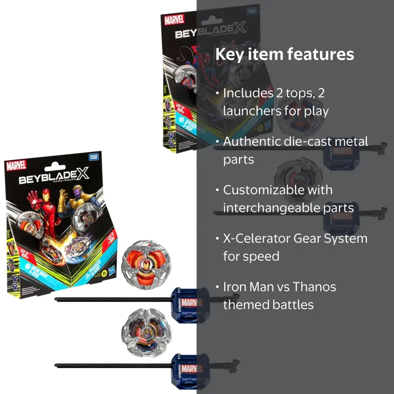 マーベル MARVEL グッズセット Beyblade X Marvel Collab Multipack Battling Tops Set, Assorted