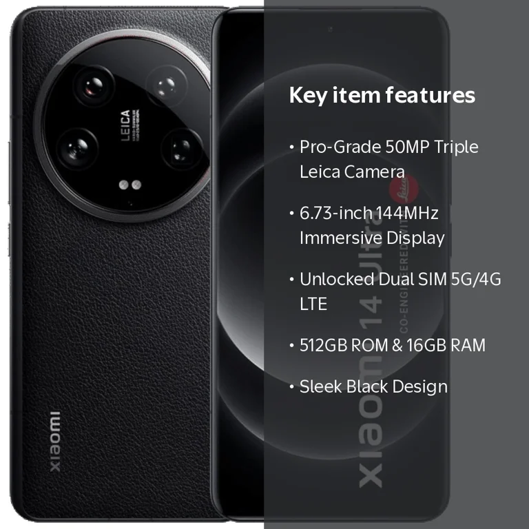 Xiaomi 14 Ultra 5G 512GB ROM 16GB RAM Dual SIM GSM Unlocked