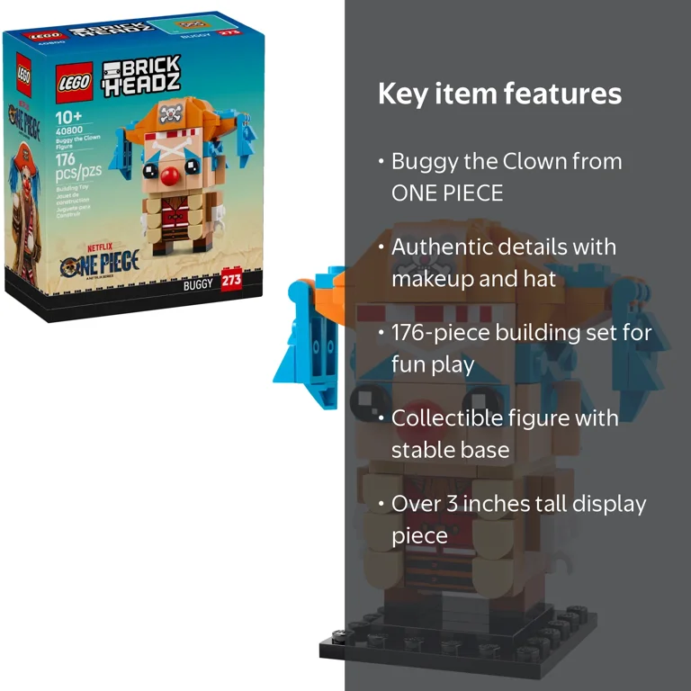 LEGO, Brickheadz 40800 Buggy the Clown Figure, 176 pcs