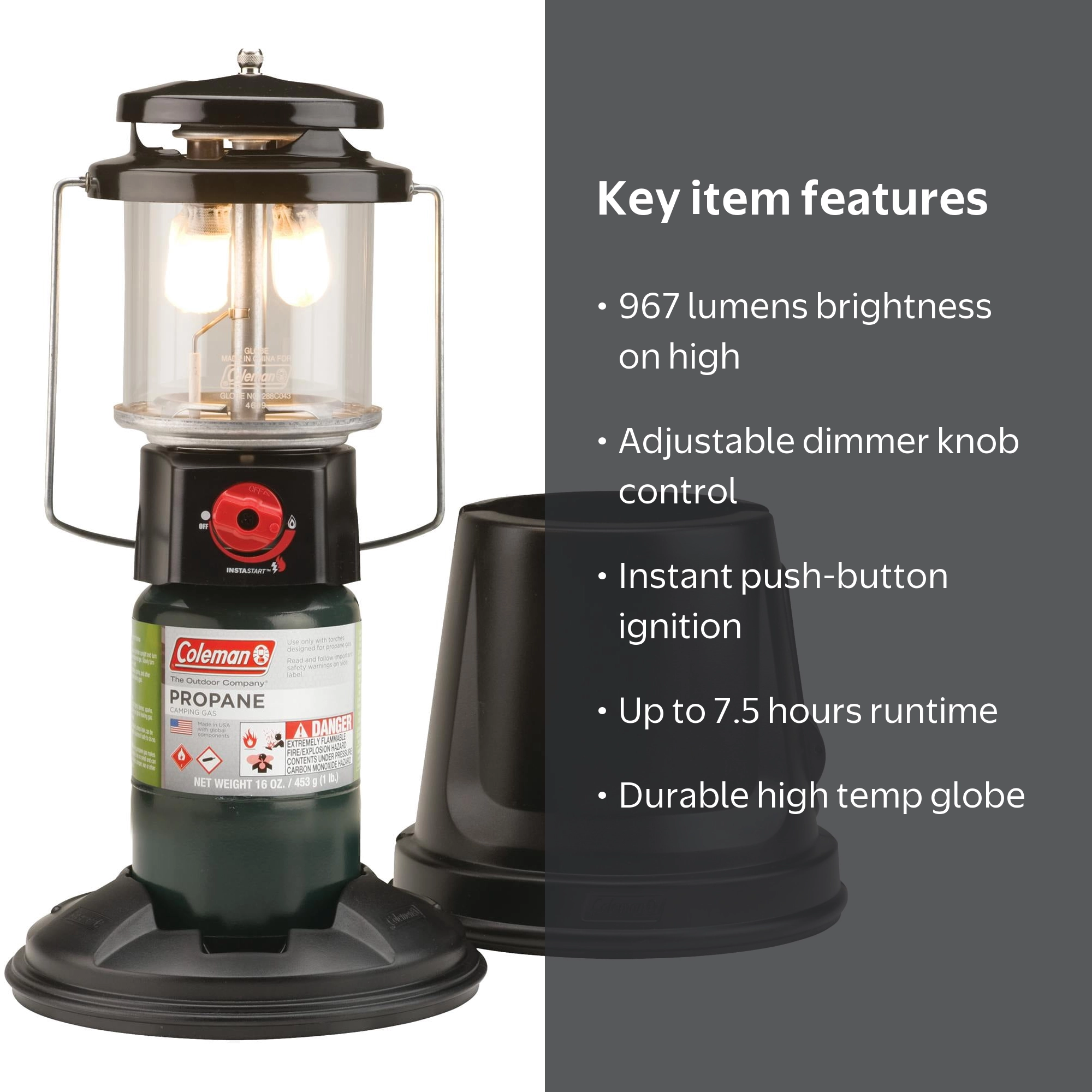 COLEMAN Deluxe Two Mantle Instastart Quickpack Propane Camping
