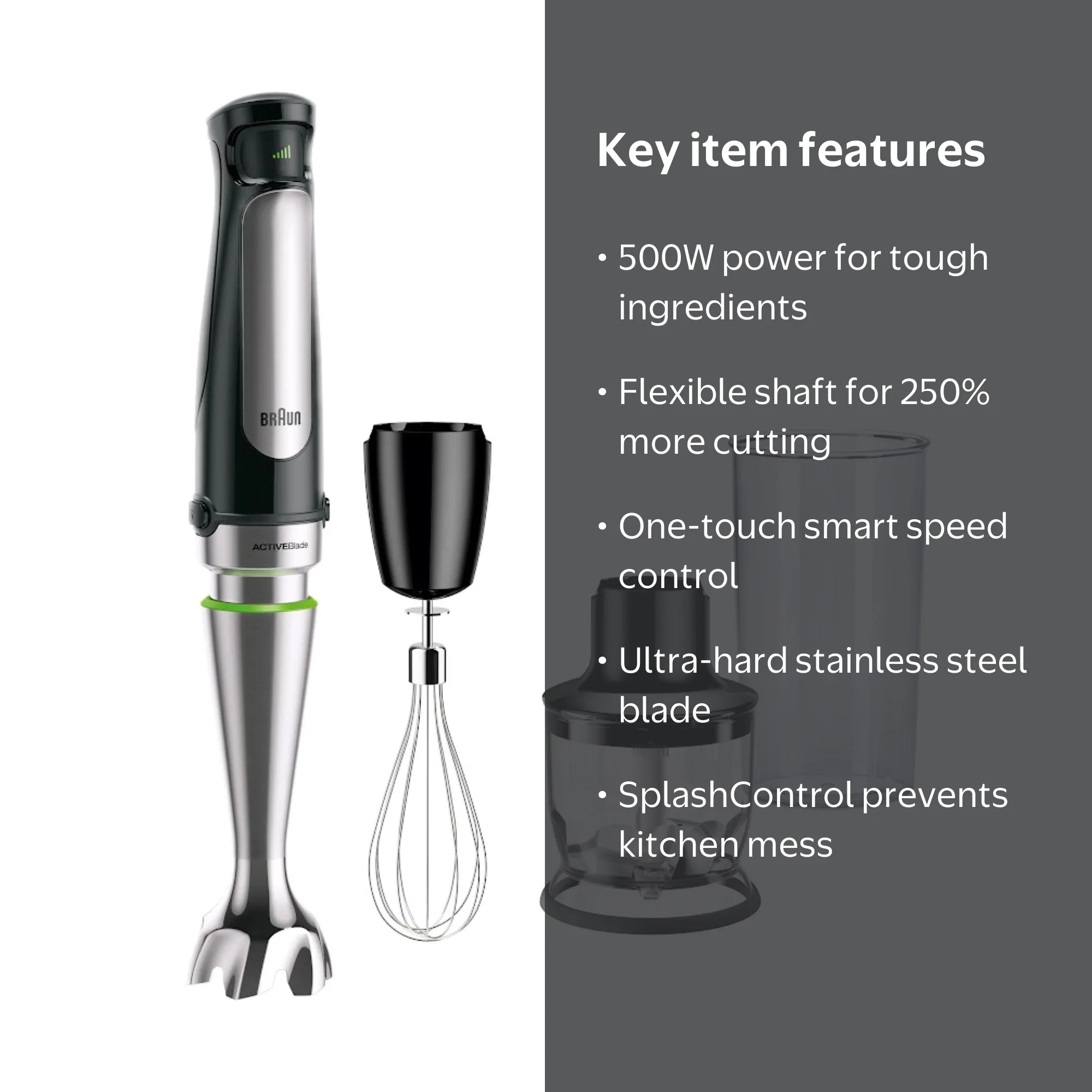 Braun MultiQuick 7 Smart-Speed Hand Blender with 500 Watts of