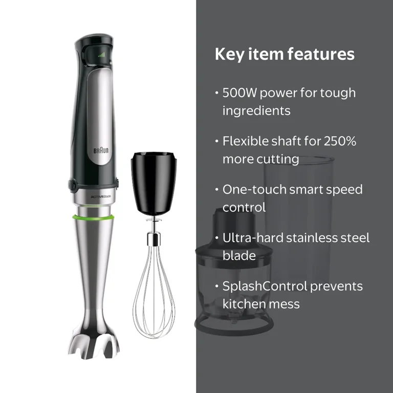 Braun MultiQuick 7 Smart-Speed Hand Blender with 500 Watts of