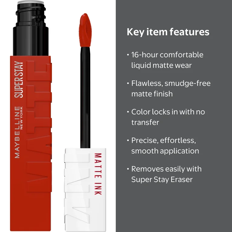 Maybelline Super Stay Matte Ink Liquid Lipstick, Seductress