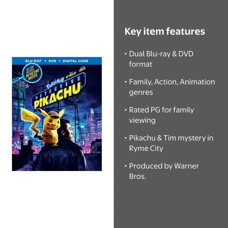 Pokémon Detective Pikachu Blu-ray + DVD - Walmart.com