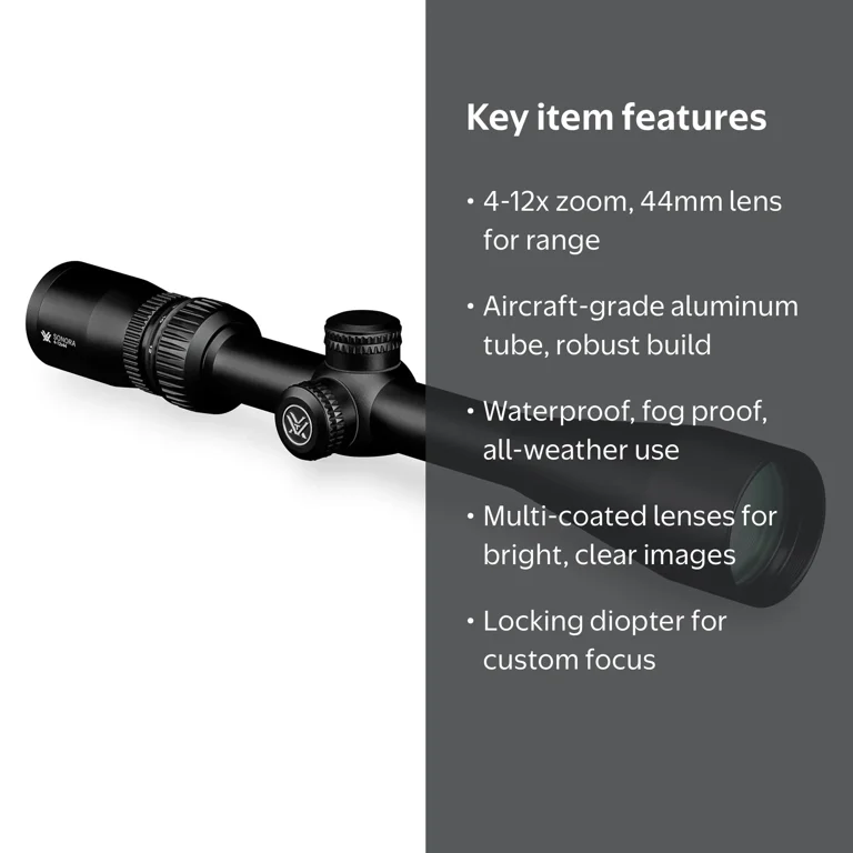 Vortex Sonora 4-12x44 Second Focal Plane Riflescope - Dead-Hold