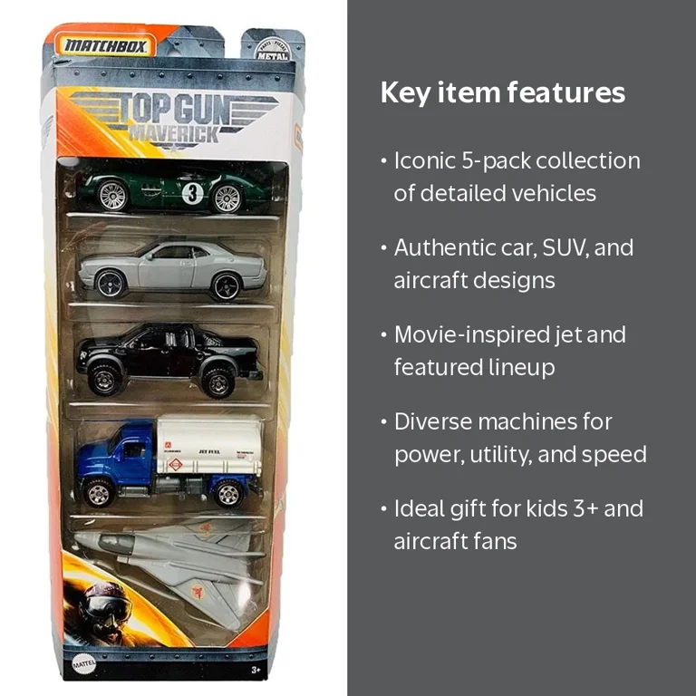 【希少】 TOMY パワーマグナ AFX レイトンハウス　マーチB71 ミニカー Matchbox Top Gun Maverick 5 Pack Vehicles - Walmart.com
