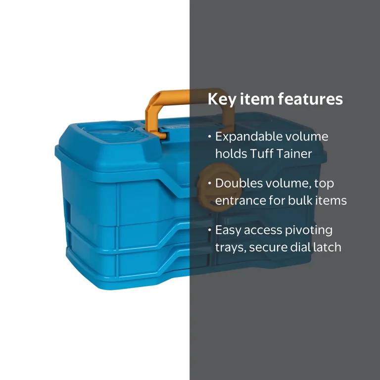 Flambeau Outdoors Fishing Tackle Storage Box 14 inches Blue with 4