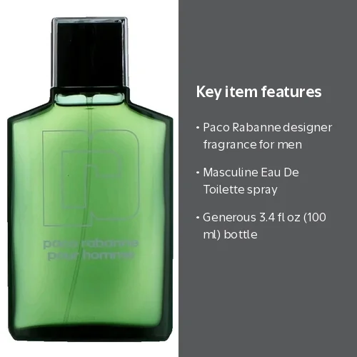 Paco Rabanne, Cologne for Men, 3.4 Oz, Eau De Toilette Spray