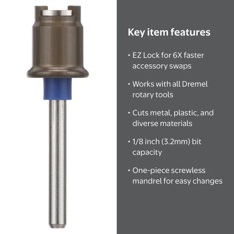 Dremel, EZ Lock Rotary Tool Mandrel, EZ402, 1/8 inch (3.2mm