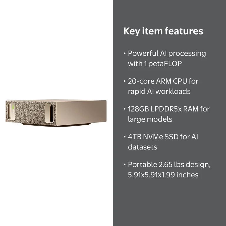 NVIDIA DGX Spark AI System, 20 Core ARM CPU, 128GB RAM, 4TB SSD