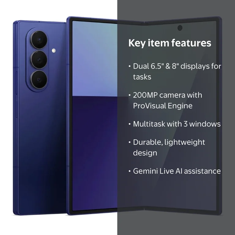 Restored Samsung Galaxy Z Fold7 5G 256GB - Cricket Wireless - Blue