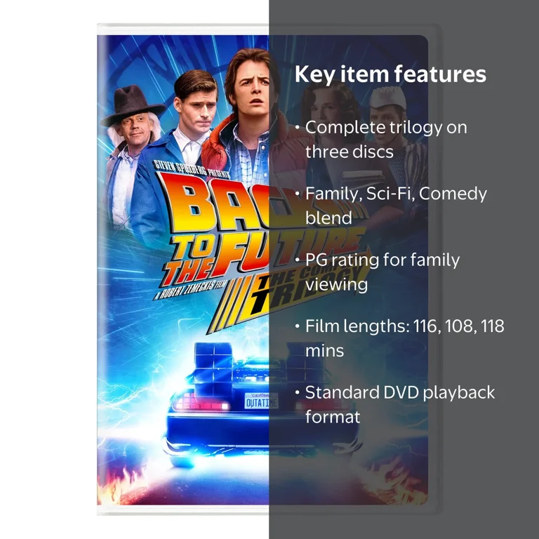 SDS, DVD Trilogy, Back to the Future Complete Set, PG Rated