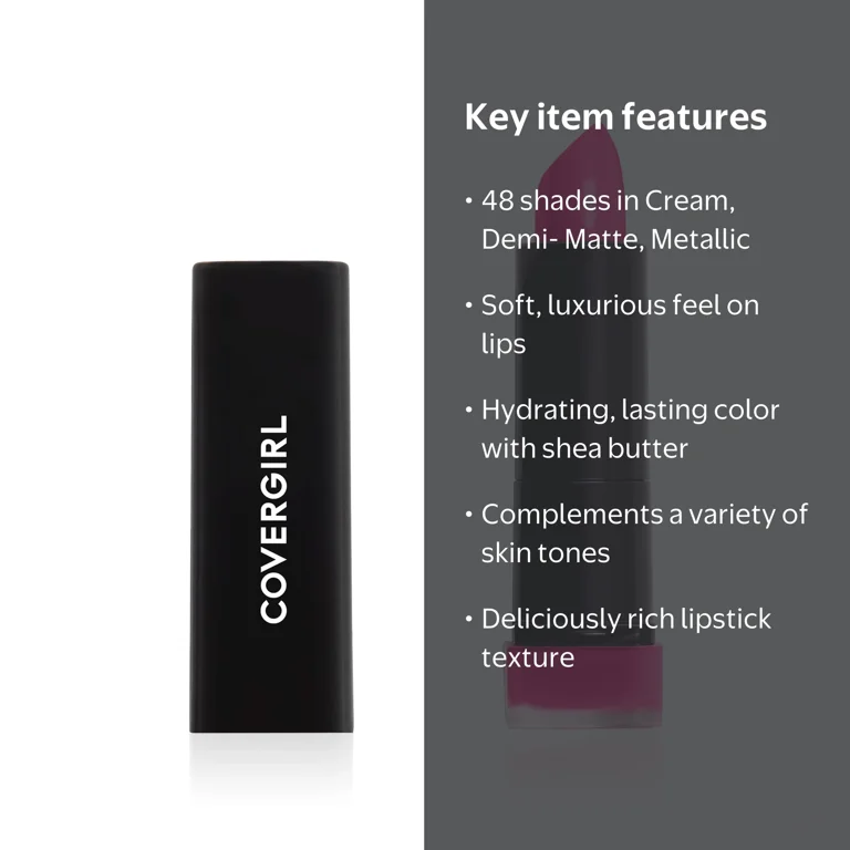 美品　CRIME INVOLMENT 9.4 COVERGIRL, Lipstick, 445 Just Saying, Demi-Matte Finish - Walmart.com