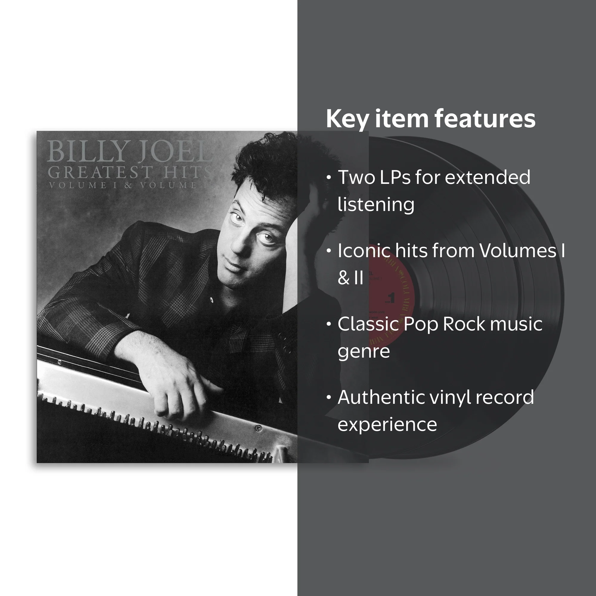 Billy Joel - Greatest Hits Volume I & II - 2LP Vinyl - Walmart.com
