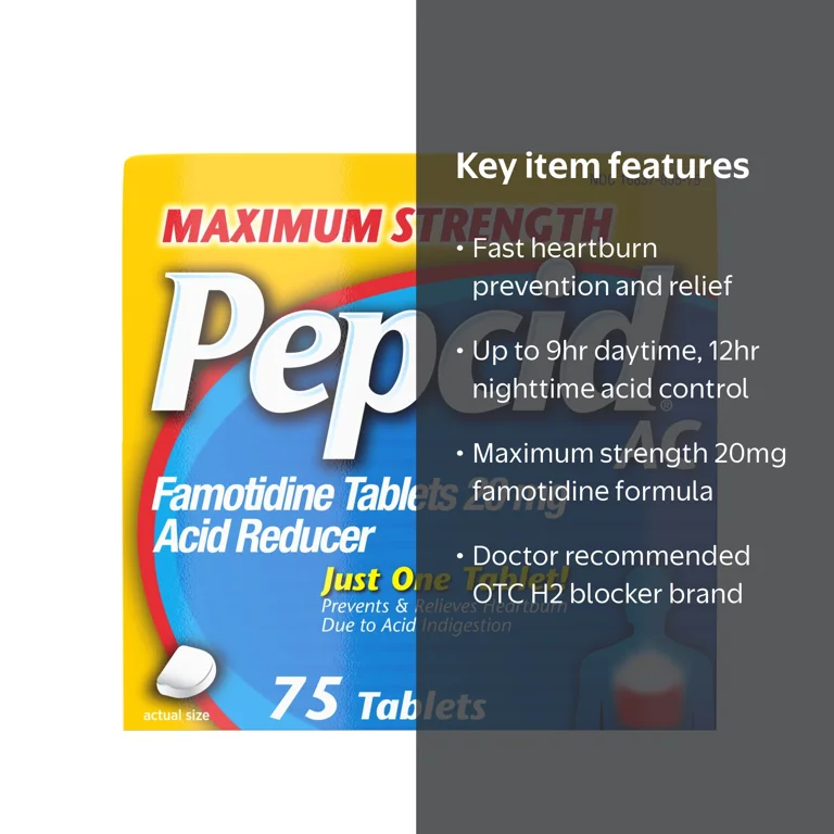 Pepcid AC Acid Reducer Maximum Strength Tablets, 75 ct