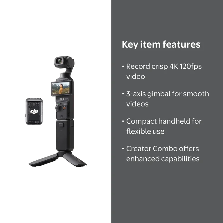 Open Box DJI Osmo Pocket 3 Creator Combo 4K 120fps Handheld 3-Axis