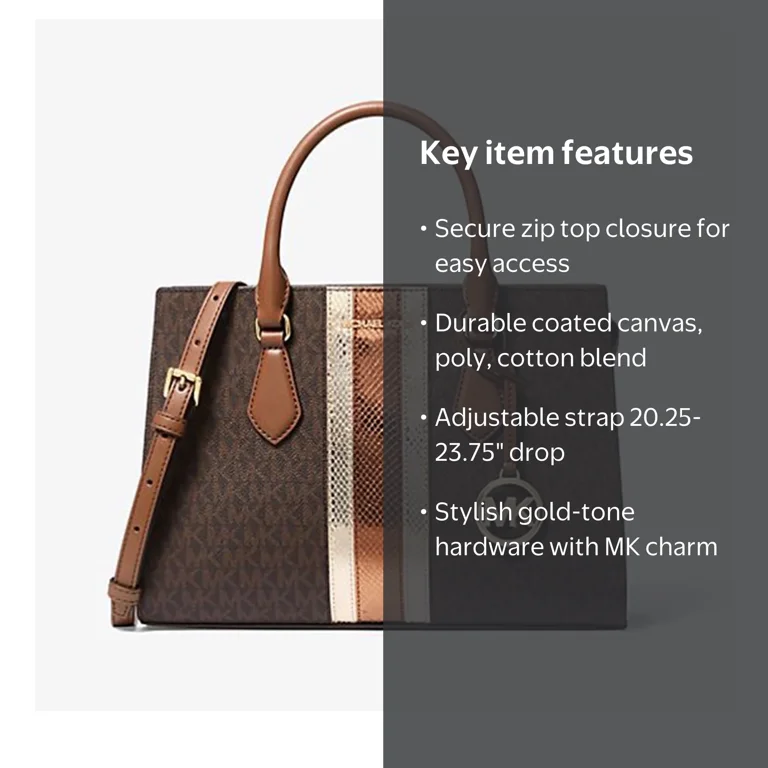 Michael Michael Kors Women's Sheila Medium Satchel, Signature Logo Canvas