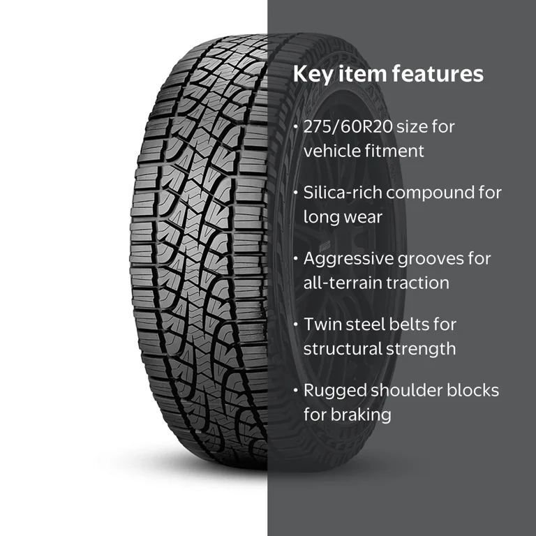 Pirelli, Light Truck Tire, 275/60R20 115T, All Terrain Durable
