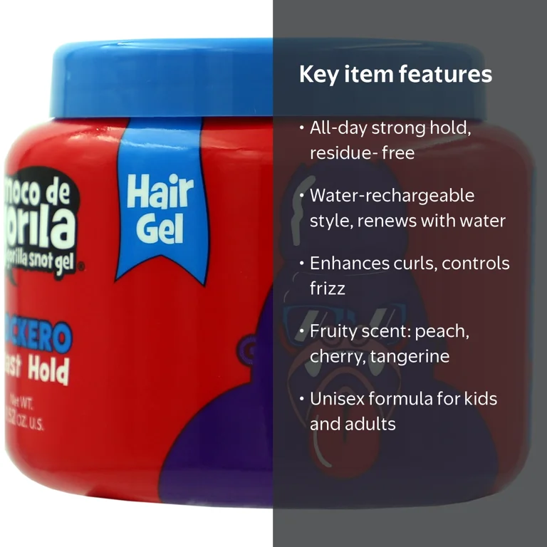 Moco de Gorila, Hair Styling Gel, 9.52 oz Jar, Long Lasting Hold