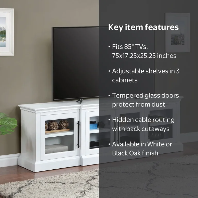 Whalen Rowan Low Profile TV Stand for TV up to 85