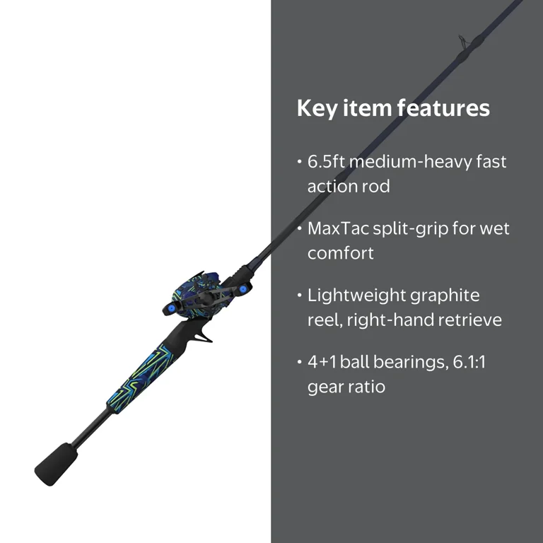 6 6 baitcaster rod Zebco Roam Baitcast Reel and Fishing Combo, Right-Hand Retrieve, Blue The Shimano Curado Casting Rods have undergone a fresh redesign for 2021 Elite Series 7' 6" Baitcaster