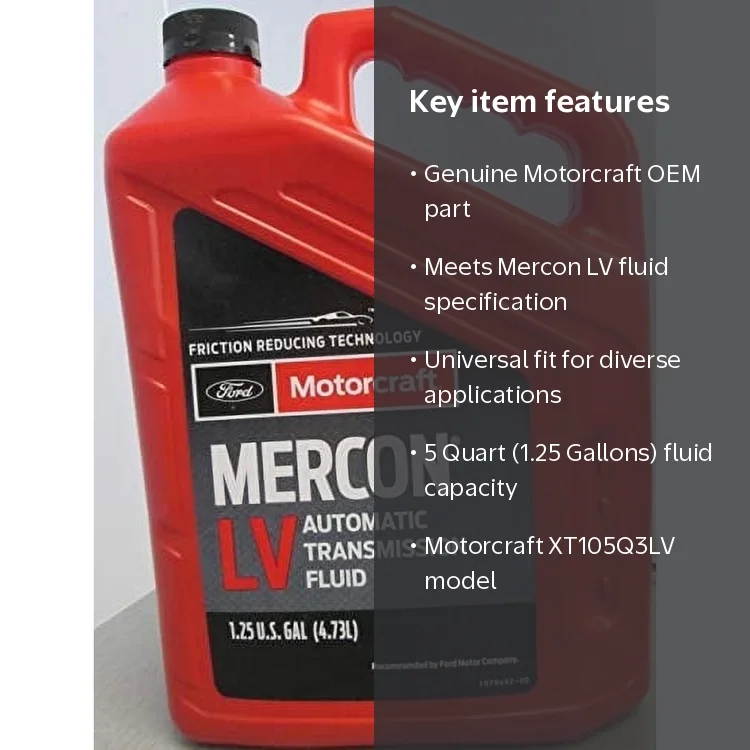 Ford, Mercon LV Automatic Transmission Fluid, 1.25 Gallons Ford, Mercon LV Automatic Transmission Fluid, 1.25 Gallons