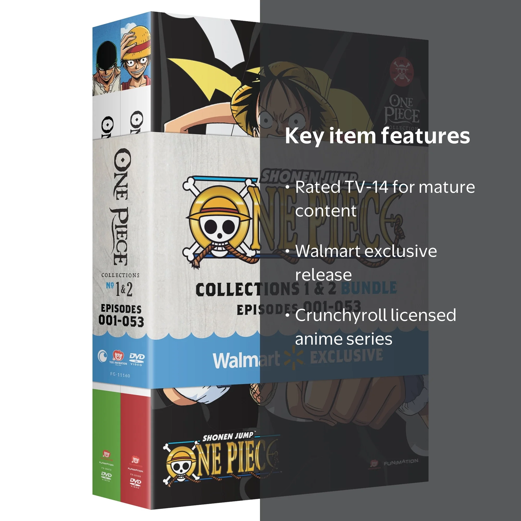 One Piece Bundle #1-#2 (DVD) Crunchyroll, Action, Adventure, Anime