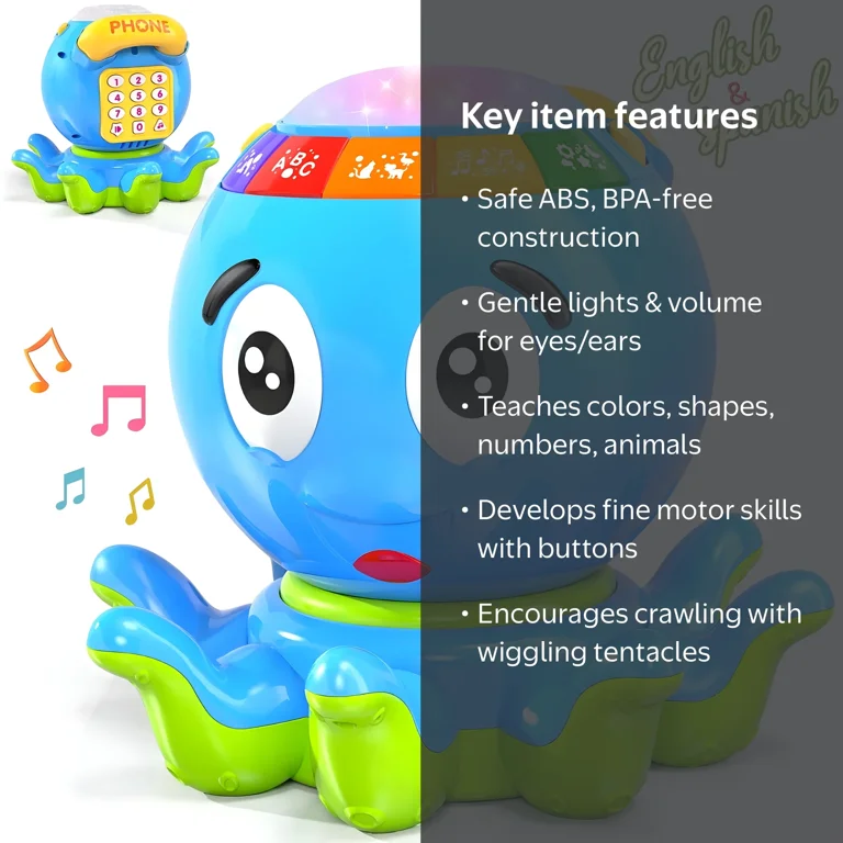 MOONTOY, Baby Toys, Crawling Toys for 6-12 Months, Light Up Music