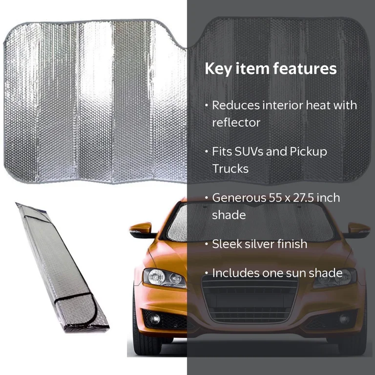 Wideskall Auto Sunscreen Protector, Car Windshield Sun Shade Heat