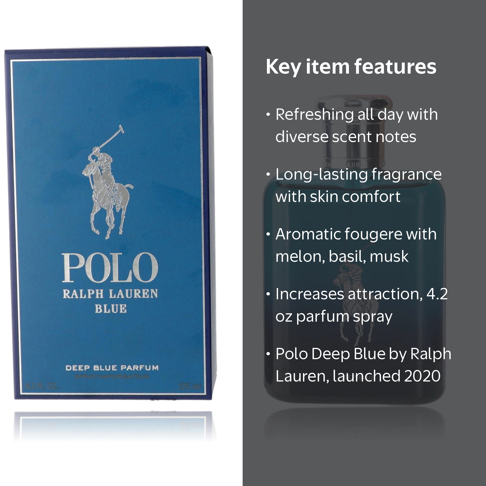 Ralph Lauren Polo Deep Blue Parfum Spray - Original Aquatic