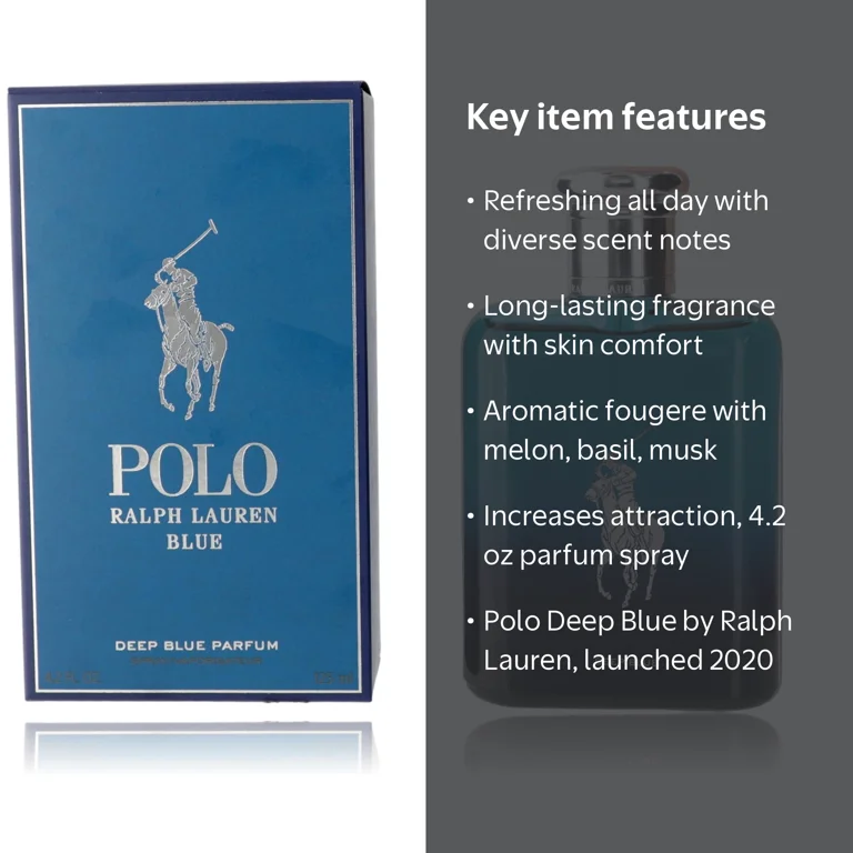 Ralph Lauren Polo Deep Blue Parfum Spray - Original Aquatic
