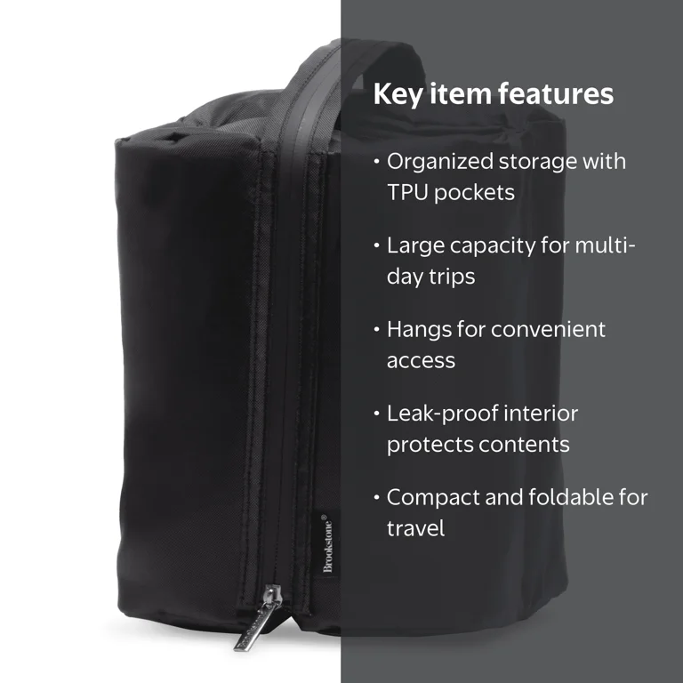 Brookstone Hanging Travel Toiletry Organizer Cube, Black - Walmart.com Brookstone Hanging Travel Toiletry Organizer Cube, Black - Walmart.com