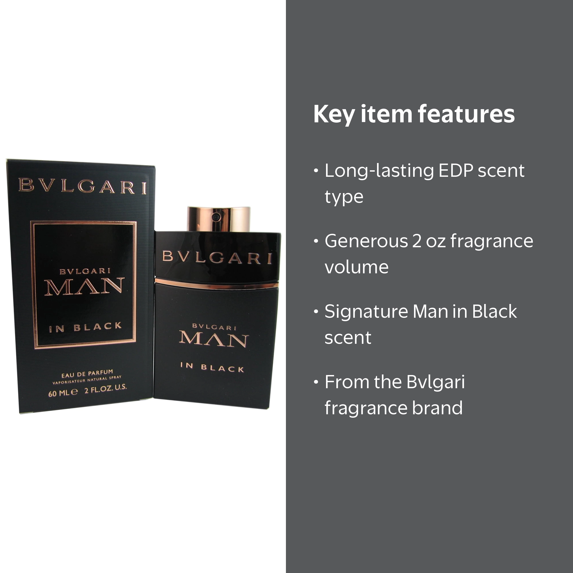 Bvlgari, Man in Black 2 oz EDP, Perfume, Unisex Fragrance
