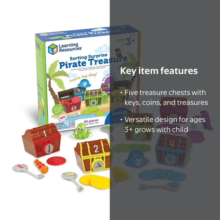Learning Resources Pirate Treasure Sorting Toy for Toddlers with