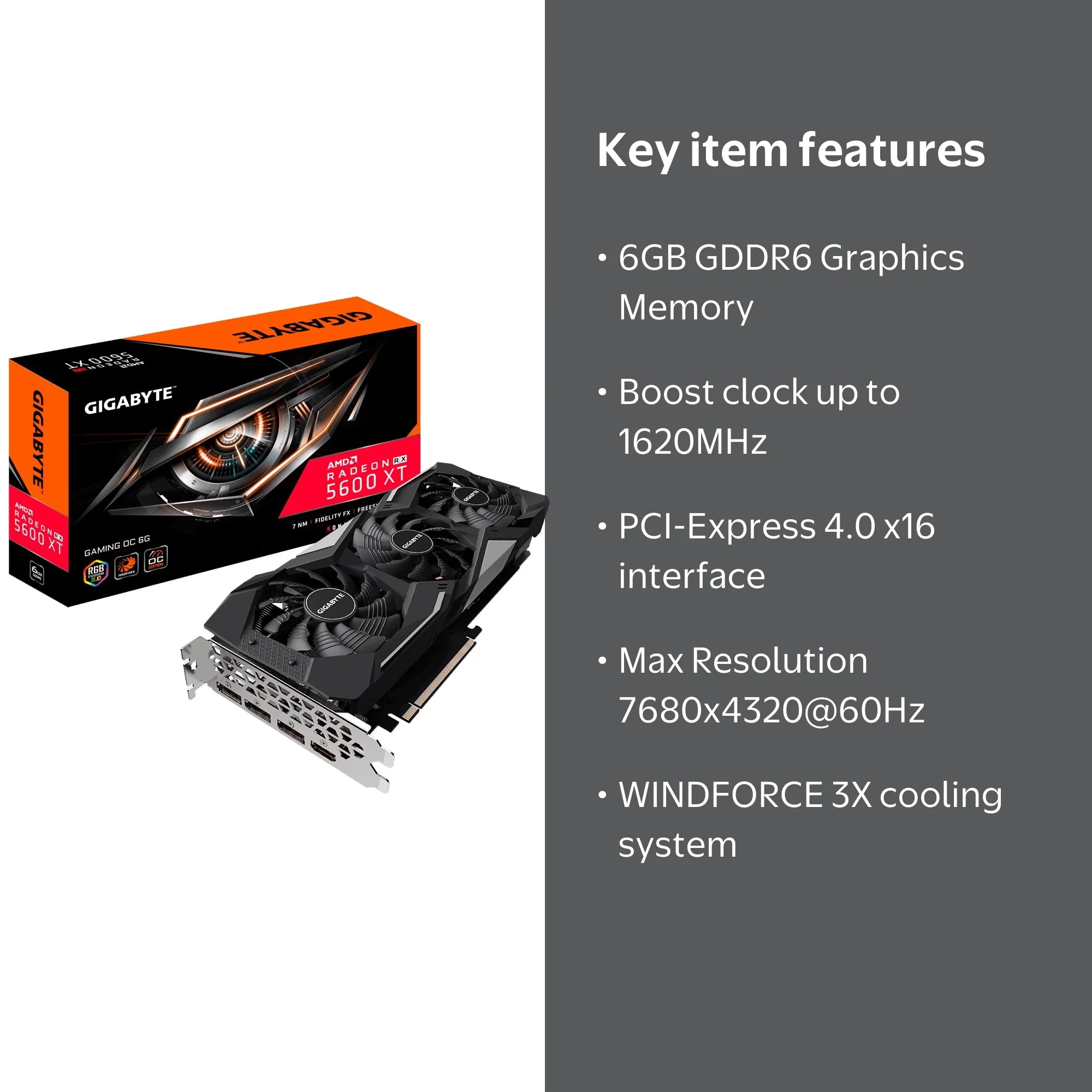 Gigabyte Radeon RX 5600 XT Gaming OC 6G Graphics Card - Walmart.com