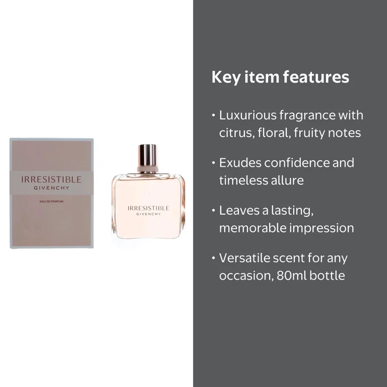 Givenchy Irresistible Eau De Parfum, Women's Perfume, 80ml, Citrus
