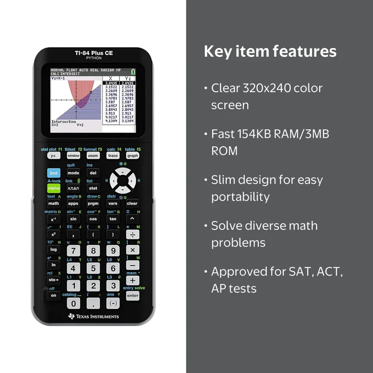 Texas Instruments TI-84 Plus CE Color Graphing Calculator