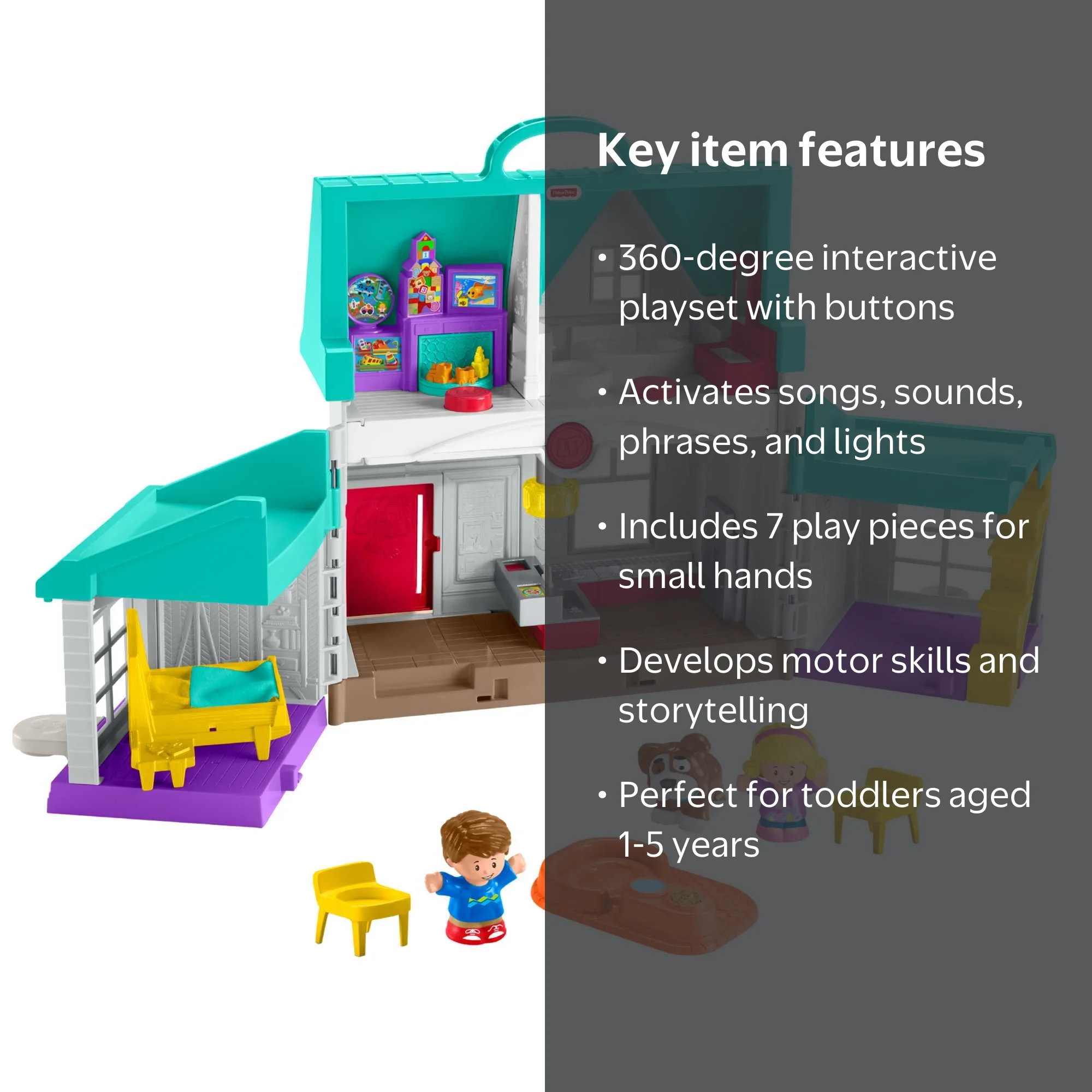 Fisher-Price Baby House Toy, Little People Toddler Playhouse, Big