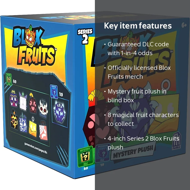 PhatMojo, Blox Fruits Series 2 Mystery Plush, 4-inch, Blue
