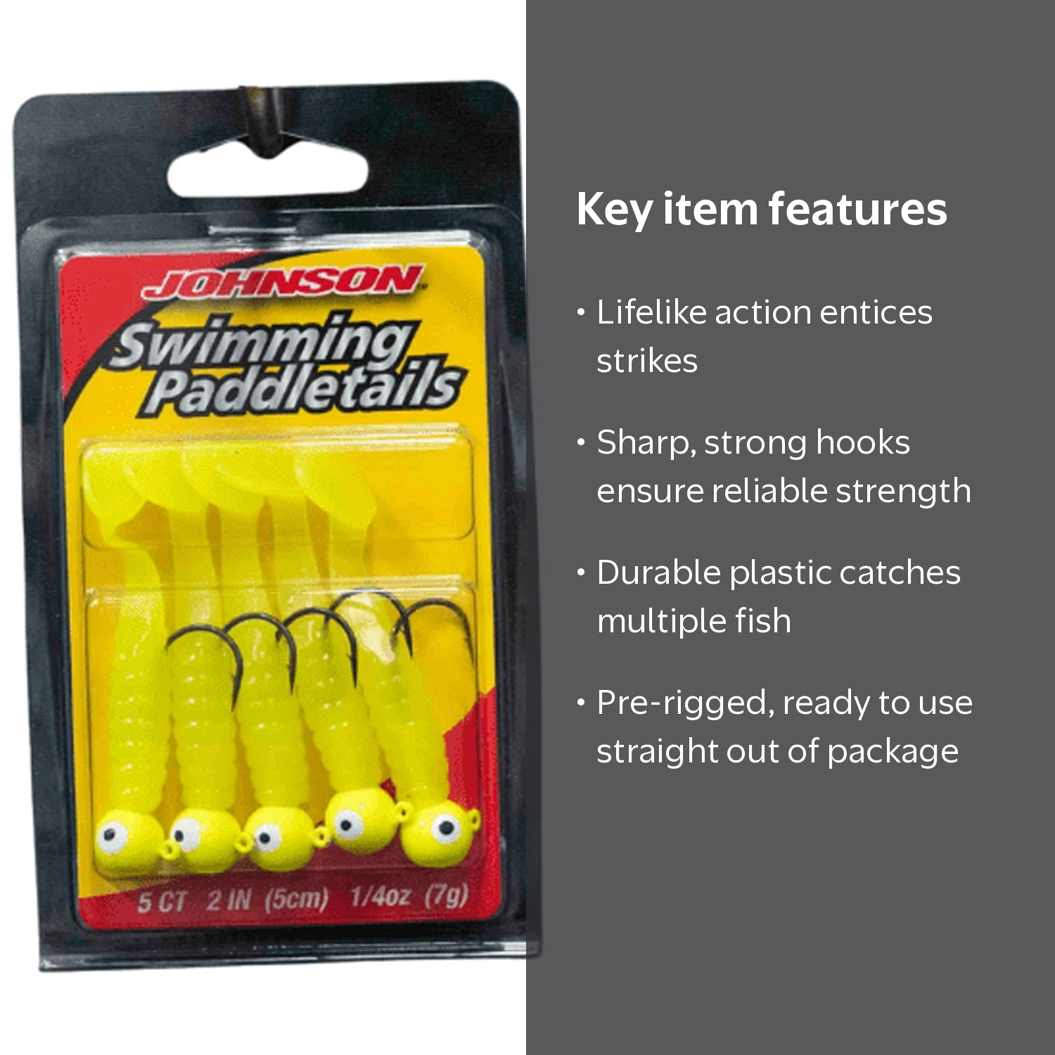 Swimming Paddletail Soft Bait - Lifelike Swim Action - Walmart.com