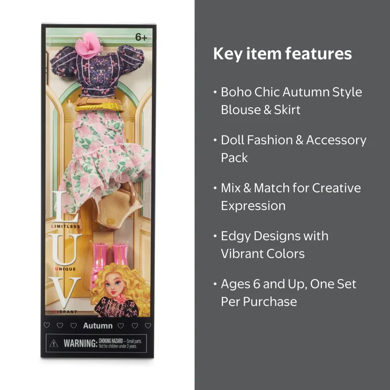 LUV Fashion & Accessory Pack Set - Autumn, One per Purchase, Ages